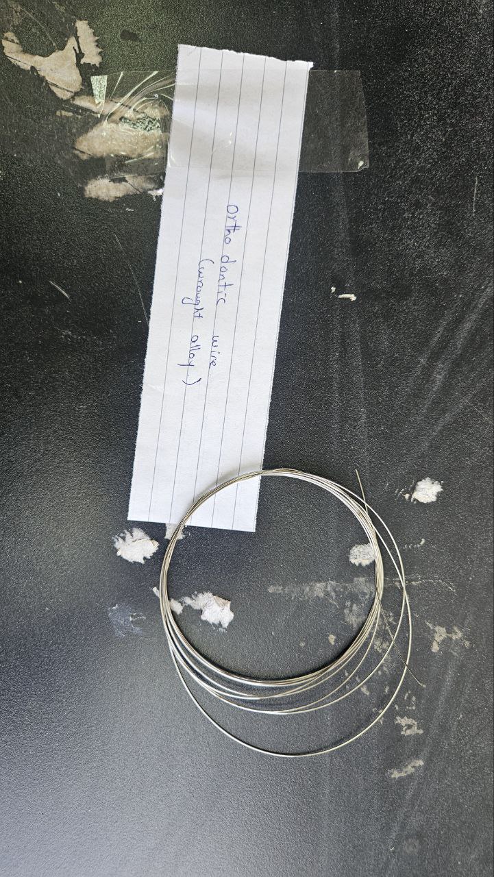 <p>Orthodontic wire (wrought alloy)</p>