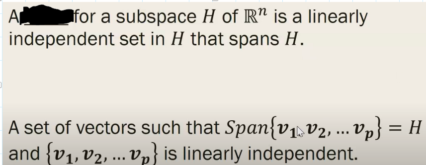 <p>nxn can be a base in R^n because if for example in R³ you have a 3×2 matrix there are only 2 pivots, while a 3×4 matrix definitely has a free variable. But if you have a 4×3 matrix its still possible for it to be a base. at the most a matrix can be a base for R^n if the size is mxn.</p>