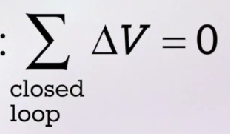 <p>The net potential difference within a closed loop is = 0.</p>