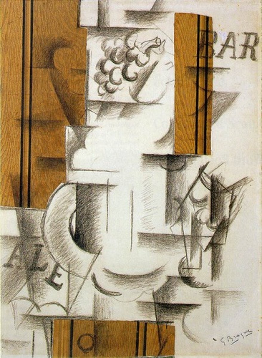 <p>kubizm, papier colle, kubisyczny kolaż, odkrycie możliwości kolażu = kryzys reprezentacji, I wojna światowa</p>