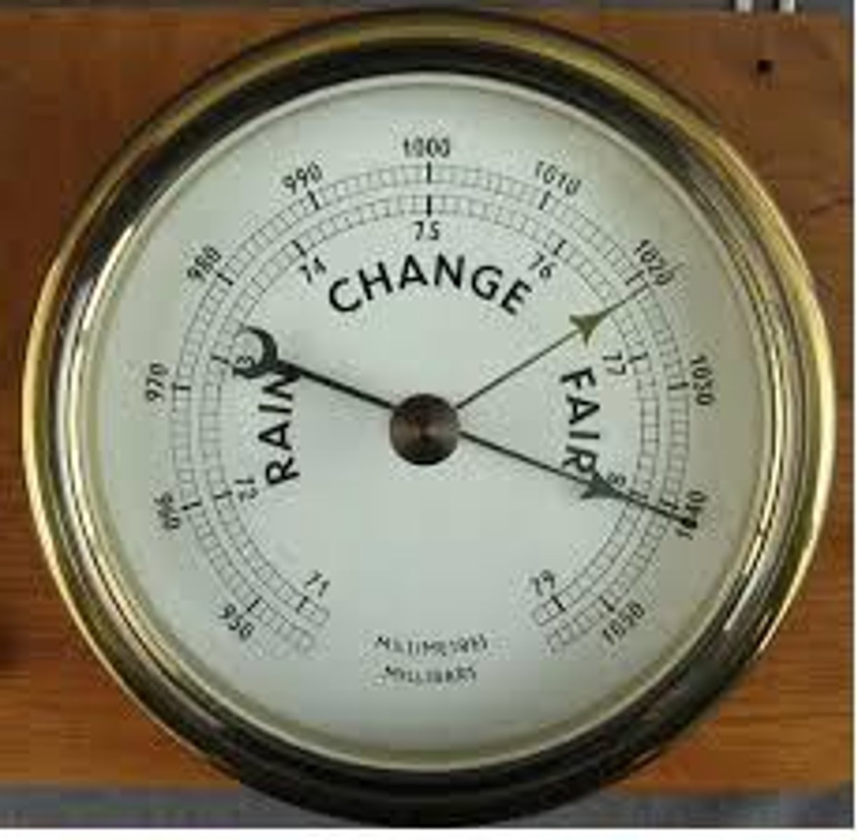 <p>An instrument that measures atmospheric pressure</p>