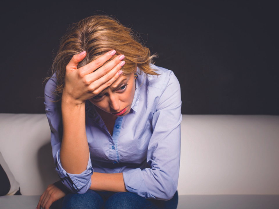 <p>tiredness caused by prolonged thinking or stress</p>