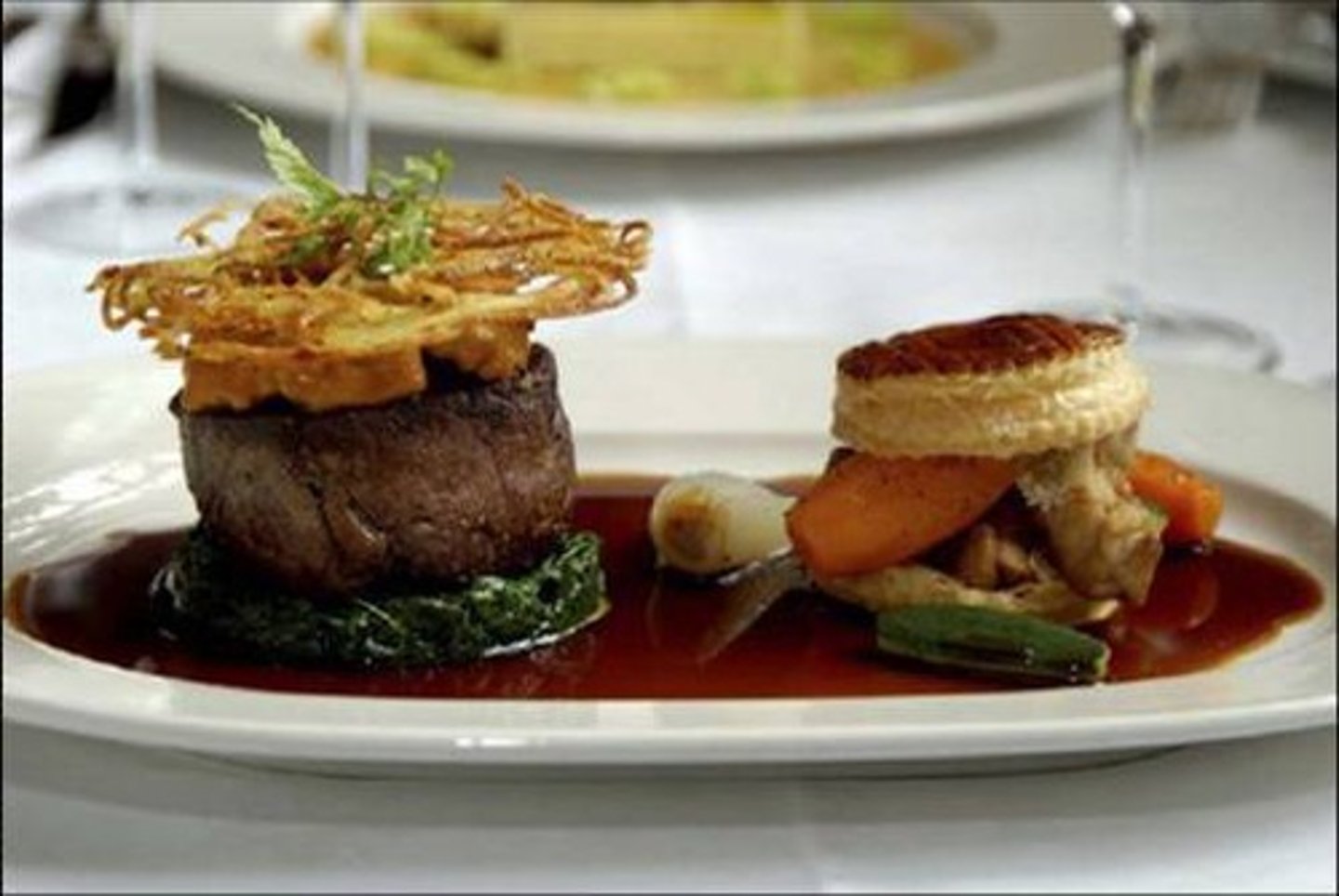 <p>/ˈɡʊəmeɪ/ (of food, drink, etc.) of high quality and often expensive; connected with food or drink of this type</p>