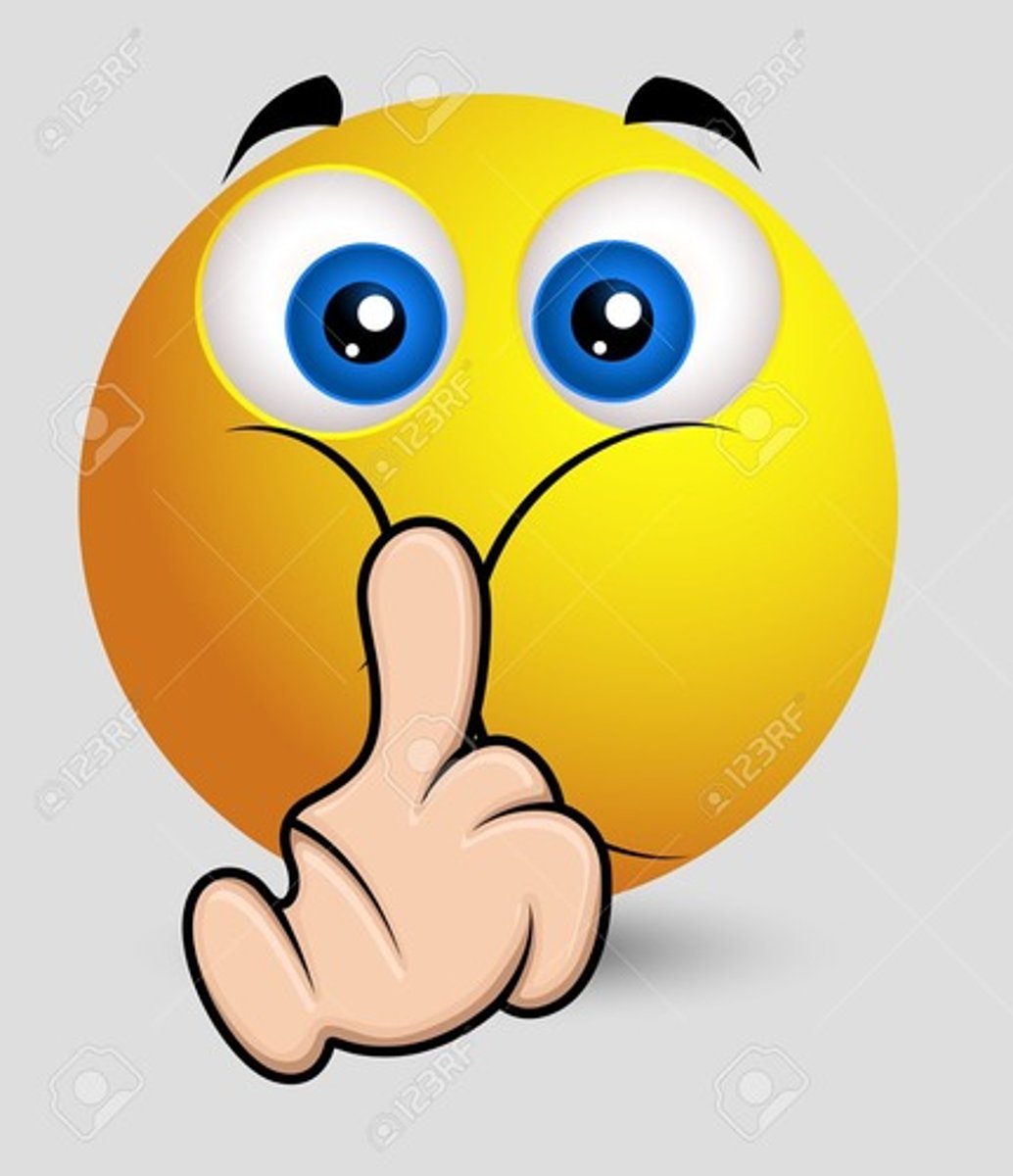 <p>to not speak</p><p>ex: He .... while the teacher explained although he knew the answer.</p>