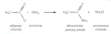 <p>ammonia acts as a nucleophile </p>