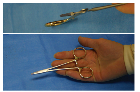 <p>Nickname: NH</p><p>Use: Grasps small to medium suture needles</p><p>Features: Short, tapered with cross serrated medium jaws</p>