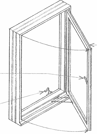 <p>A type of window with at least one casement, often used in combination with fixed lights</p>