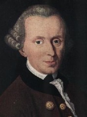 1. A german philosopher
2. Defined the Enlightenment as "man's leaving his self-caused immaturity."
3. thought that the mind comes into the world with certain inborn assumptions or predilections with which it molds experience
4. He wrote the Critique of Pure Reason and believed in uniting reason with experience, that the mind is a filter, that we experience things simply through our senses, and that reason is the source of morality
5. He was particularly prolific in the philosophy of ethics and metaphysics
6. He published a pamphlet in 1782 entitled What is Enlightenment? He answered, Sapere Aude [dare to know]! 'Have the courage to use your own understanding' is therefore the motto of enlightenment
7. He argued that if intellectuals were granted the freedom to exercise their reason publicly in print, enlightenment would almost surely follow
8. He was no revolutionary; he also insisted that in their private lives, individuals must obey all laws, not matter how unreasonable, and should be punished for "impertinent" criticism
9. He also tried to reconcile absolute monarchical authority and religious faith with a critical public sphere. He also popularized ideas of race and taught and wrote about "anthropology" and "geography."