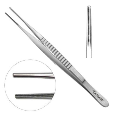 <p>Grabs delicate tissue in deep areas (no trauma).</p>