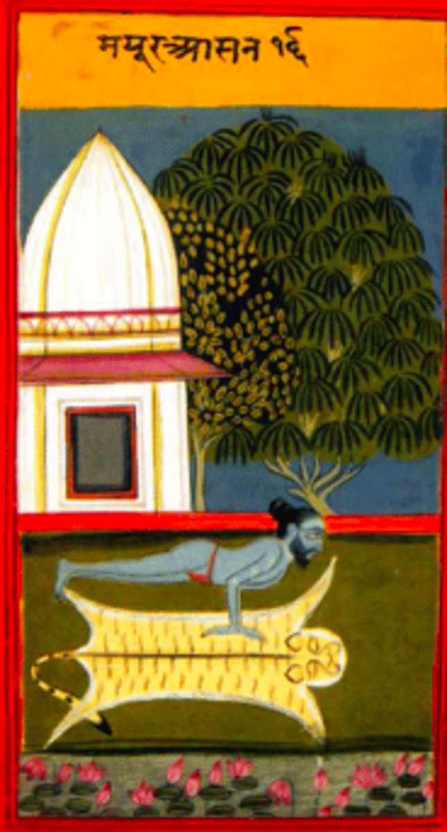 <p>1400 AD text that details asana, pranayama, mudra, and bandha</p><p>Author = Swami Swatmarama</p><p>Details 8 fold path</p><p>Some every extreme seated asanas</p><p>NOT the same as modern Hatha Yoga</p>