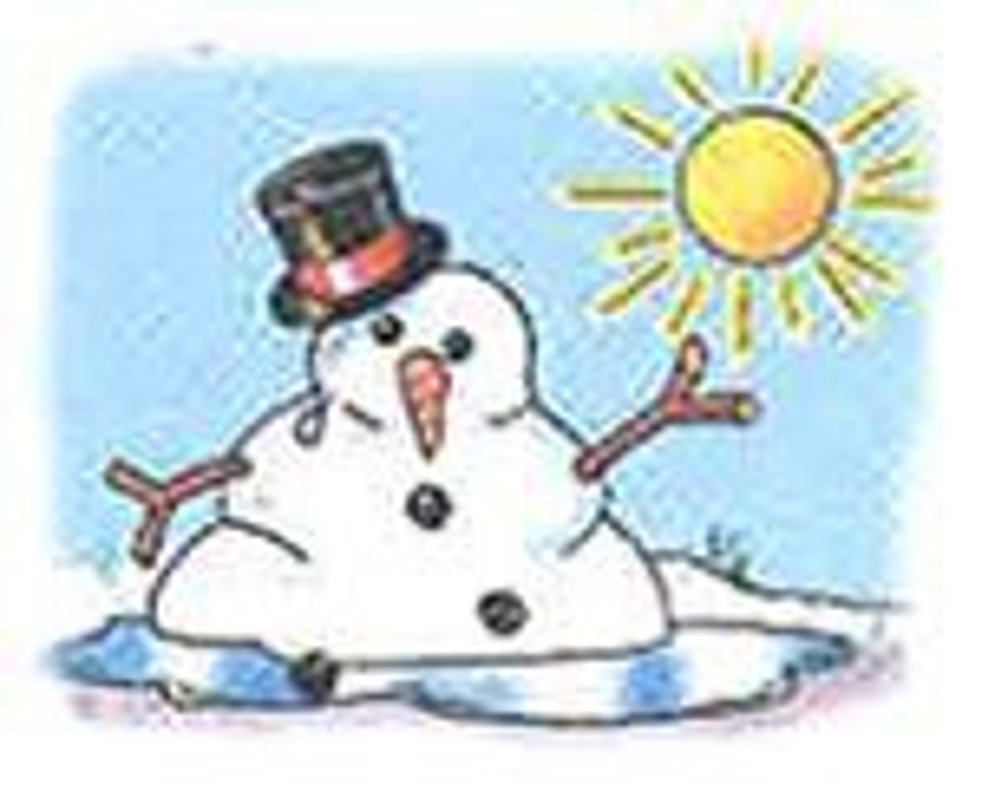 <p>when ice turns to water</p>