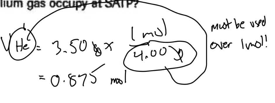 <ul><li><p>Elements matter to find your molar mass, you should always calculate it</p><ul><li><p>Be sure to convert grams to molar, shown in the photo below</p></li></ul></li></ul><p></p><p></p>