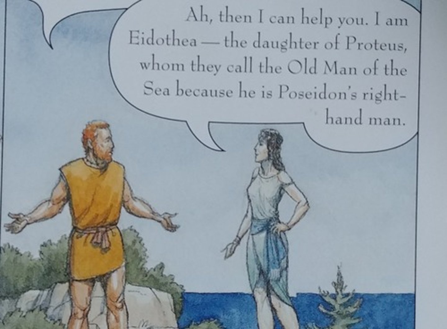 <p>Sea Nymph. Daughter of Proteus. Tells Menelaus how to trick her father into giving him information.</p>