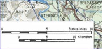 <p>Small ruler that can be used to convert distances covered on a map to real</p>