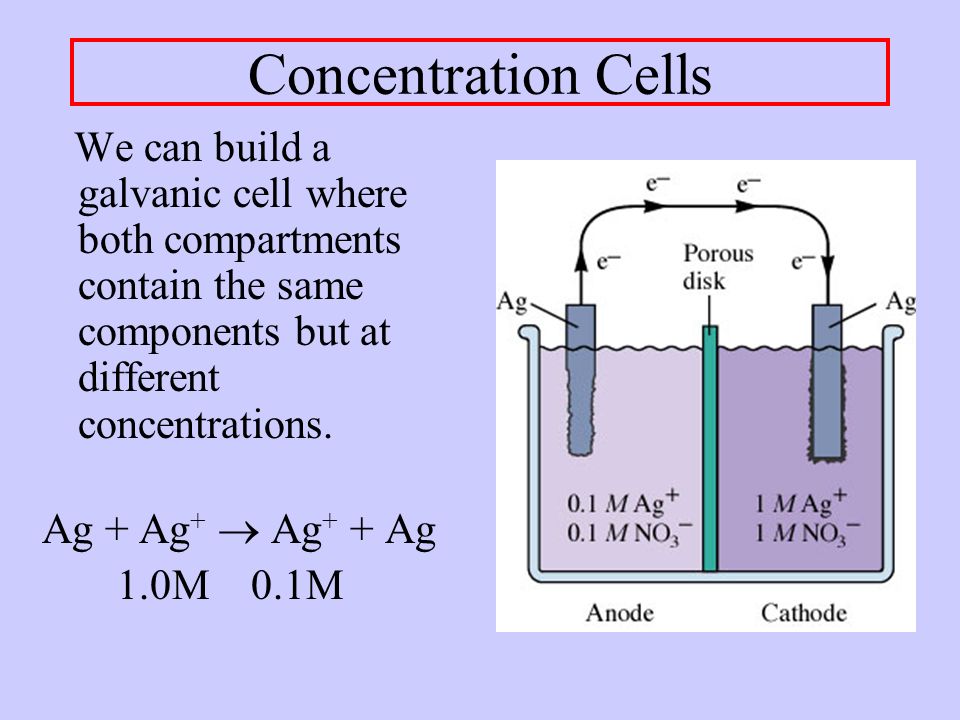 <p>concentration cell </p>