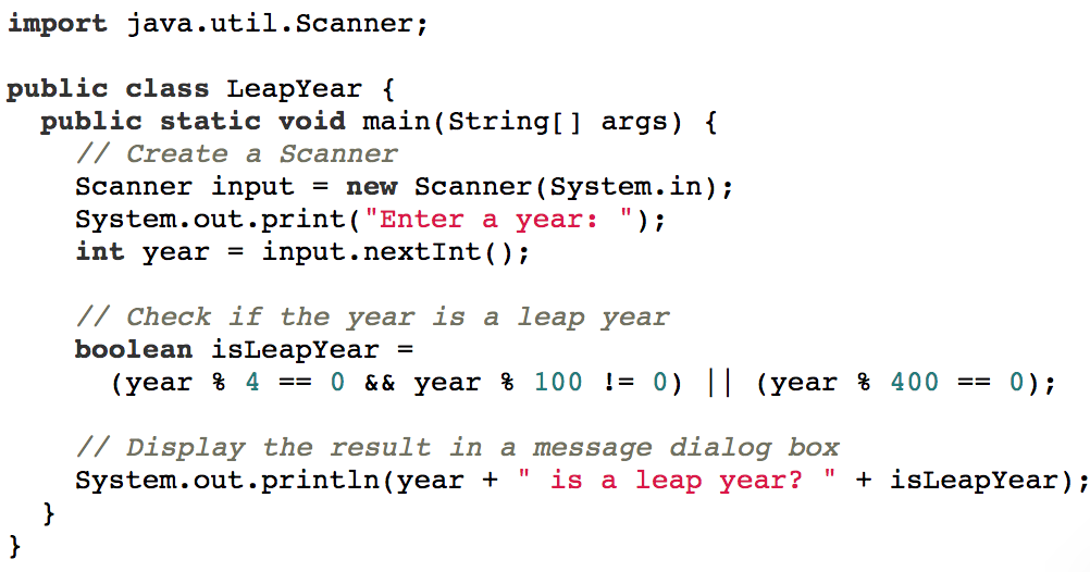 <p>Test cases</p><p>2000: leap year</p><p>2003: not leap year</p><p>2004: leap year</p>