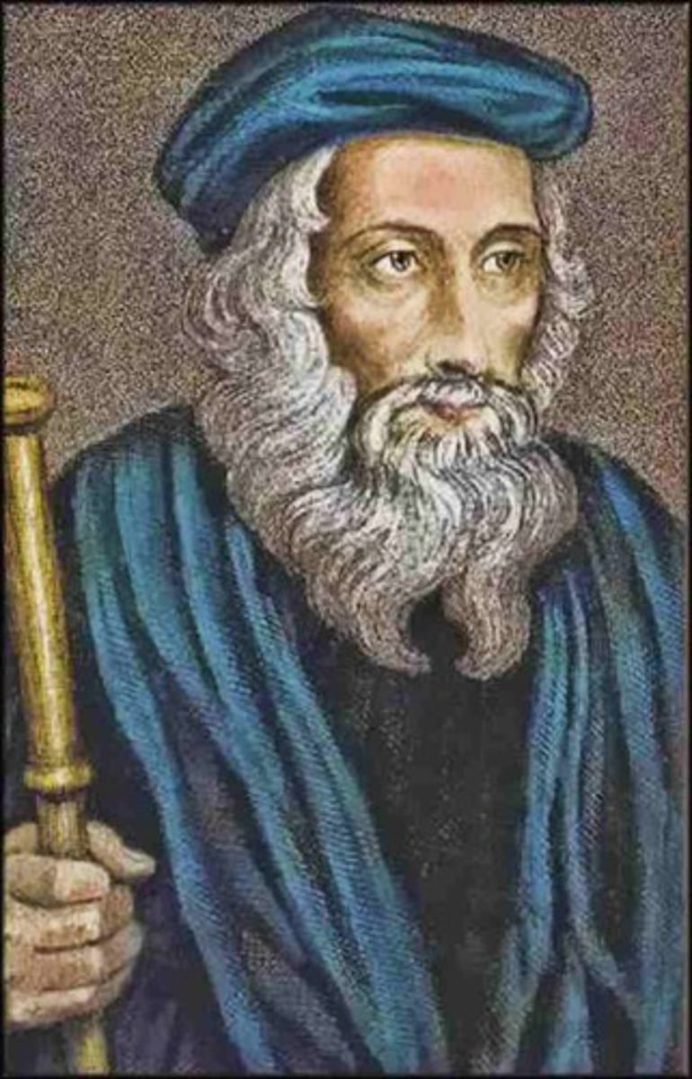 <p>(c.1328-1384) Forerunner to the Reformation, early theologian. Directed an English translation of the Bible. Created English Lollardy. Attacked the corruption of the clergy, and questioned the power of the pope.</p>
