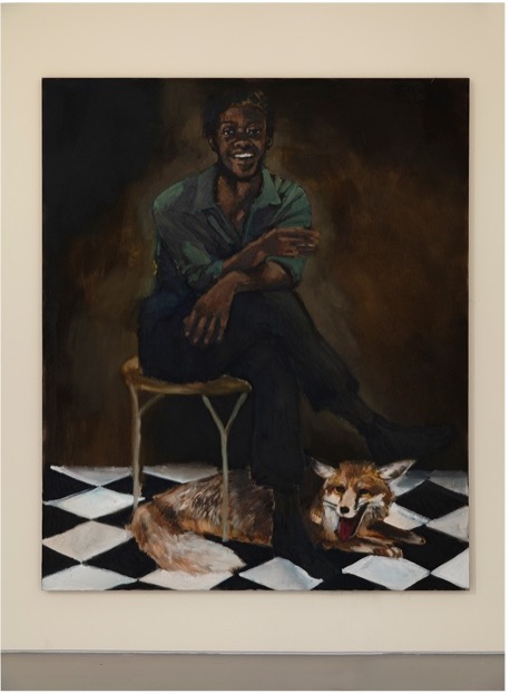 <p>Lynette Yiadom-Boakye - 2012</p><p>UK artist</p><p>African figurative painting</p><p>portraits of imaginary black people</p><ul><li><p>doesn’t paint portraits of real people</p></li><li><p>imagines these people in these scenes</p></li></ul>