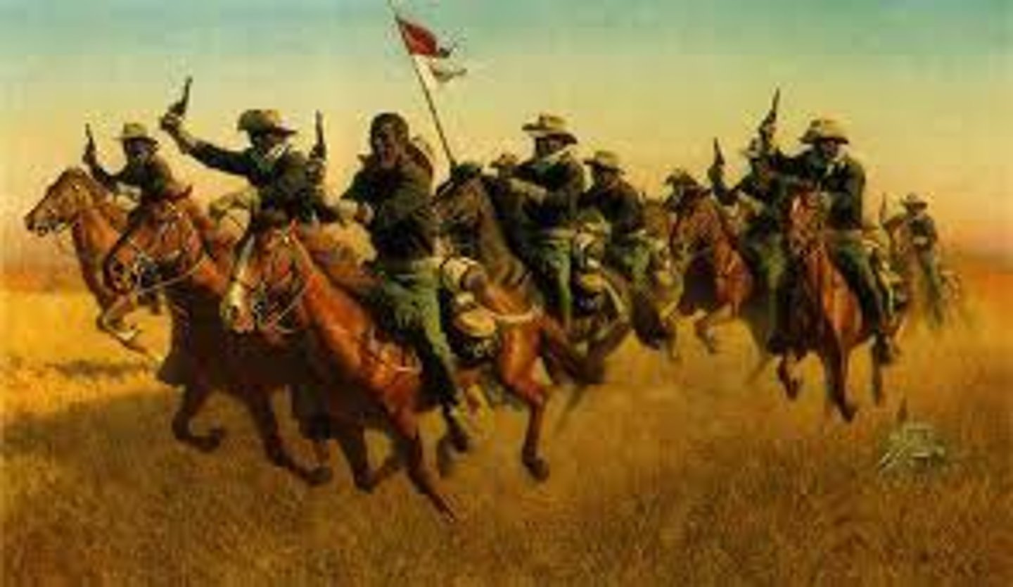 <p>Nickname for African-American soldiers who fought in the wars against Native Americans living on the Great Plains during the 1870s</p>