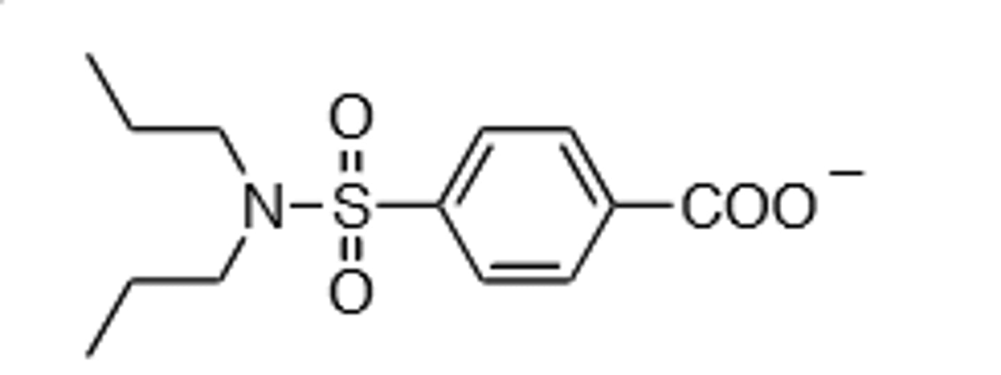 <p>Increases half-life of Penicillin when co-administered</p>