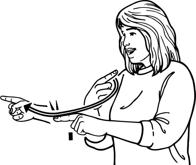 <p>Think about throwing a fast stone and it skipping on the water</p>