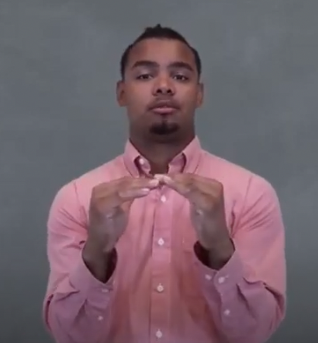 <p>“class” (man pecs grab and then flip hands over) and then hands bopping together like this</p>