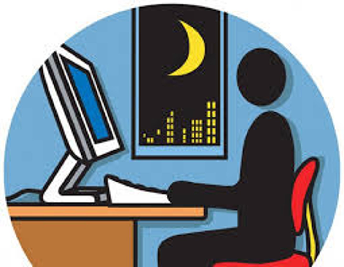 <p>a period when some people work during the night in a workplace</p>