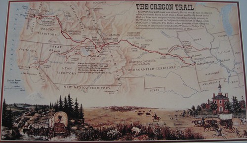 <p>2000 mile long path along which thousands of Americans journeyed to the Willamette Valley in the 1840&apos;s.</p>