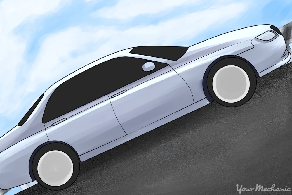<p>center of gravity is more towards back tires. your speed should increase to make sure you get over the hill.</p>