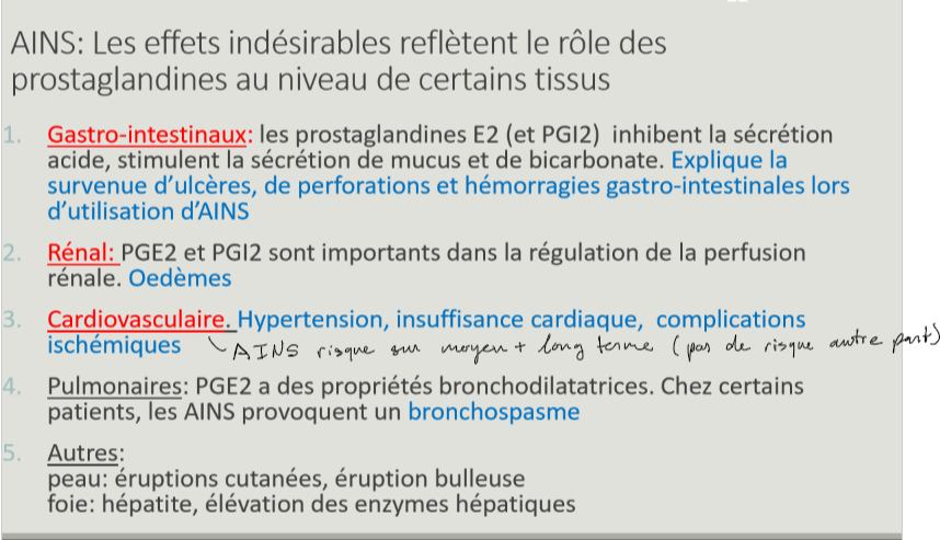 <p>Risque d’œdème rénal, surtout chez personnes âgées, déshydratées, cardiaques.</p>