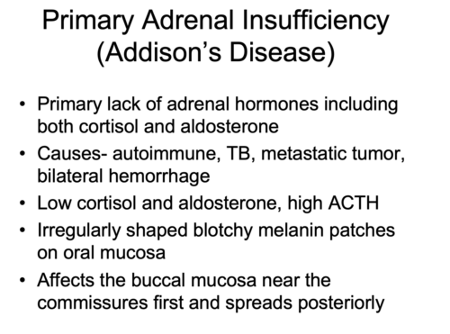 <p>Addison's Disease</p>