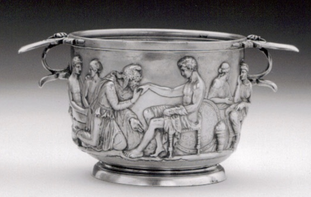 <p>Who is the man kneeling in this image?</p>