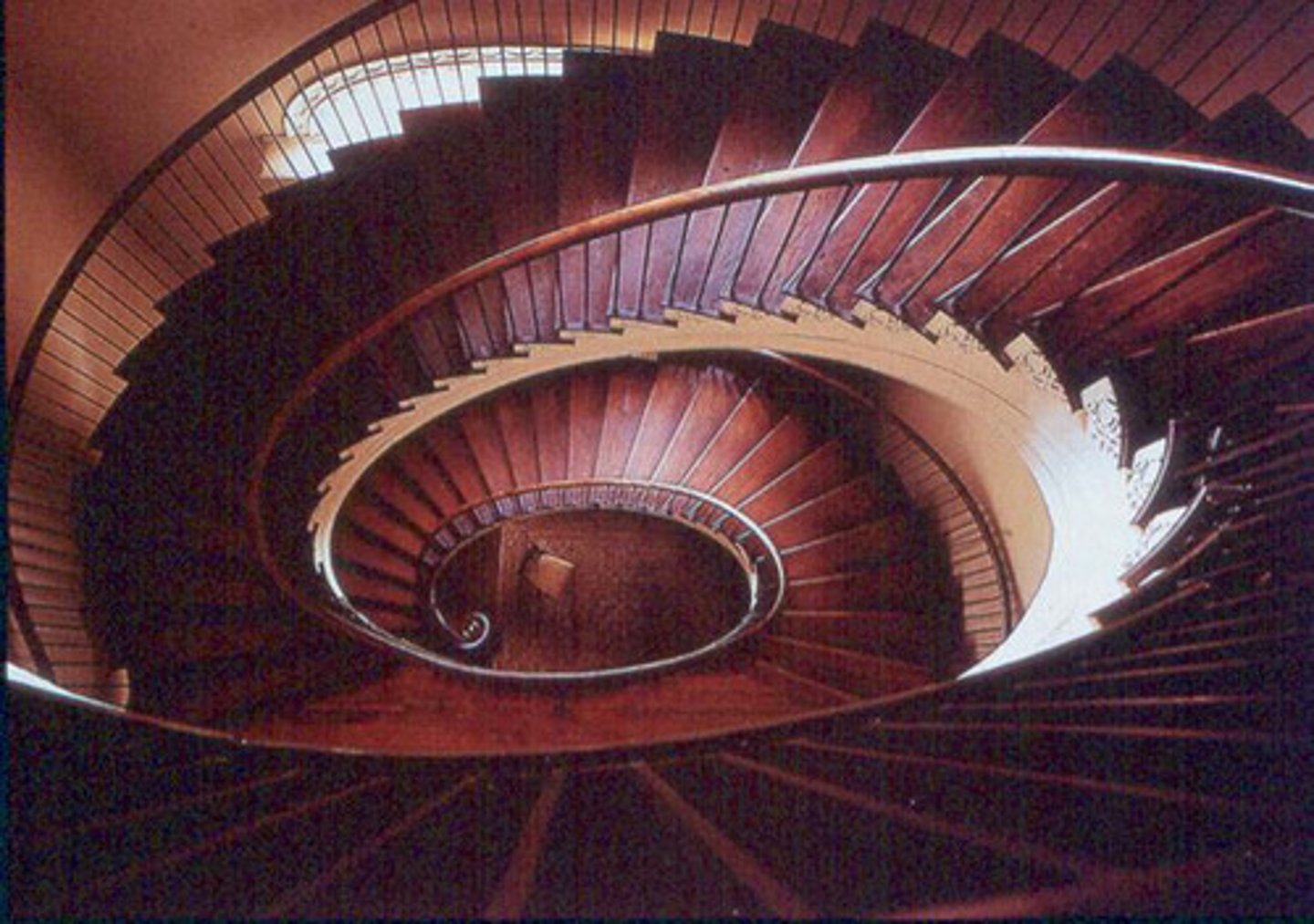 <p>a winding stair having an elliptically shaped well</p>