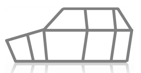 <p><strong>Gerippe </strong>aus Profilen mit<strong> nichttragenden Anbauteilen</strong>; intelligente <strong>Verteilung der Teilfunktionen</strong> möglich; <strong>gewichts- und kostenoptimiert, aber komplex.</strong></p>