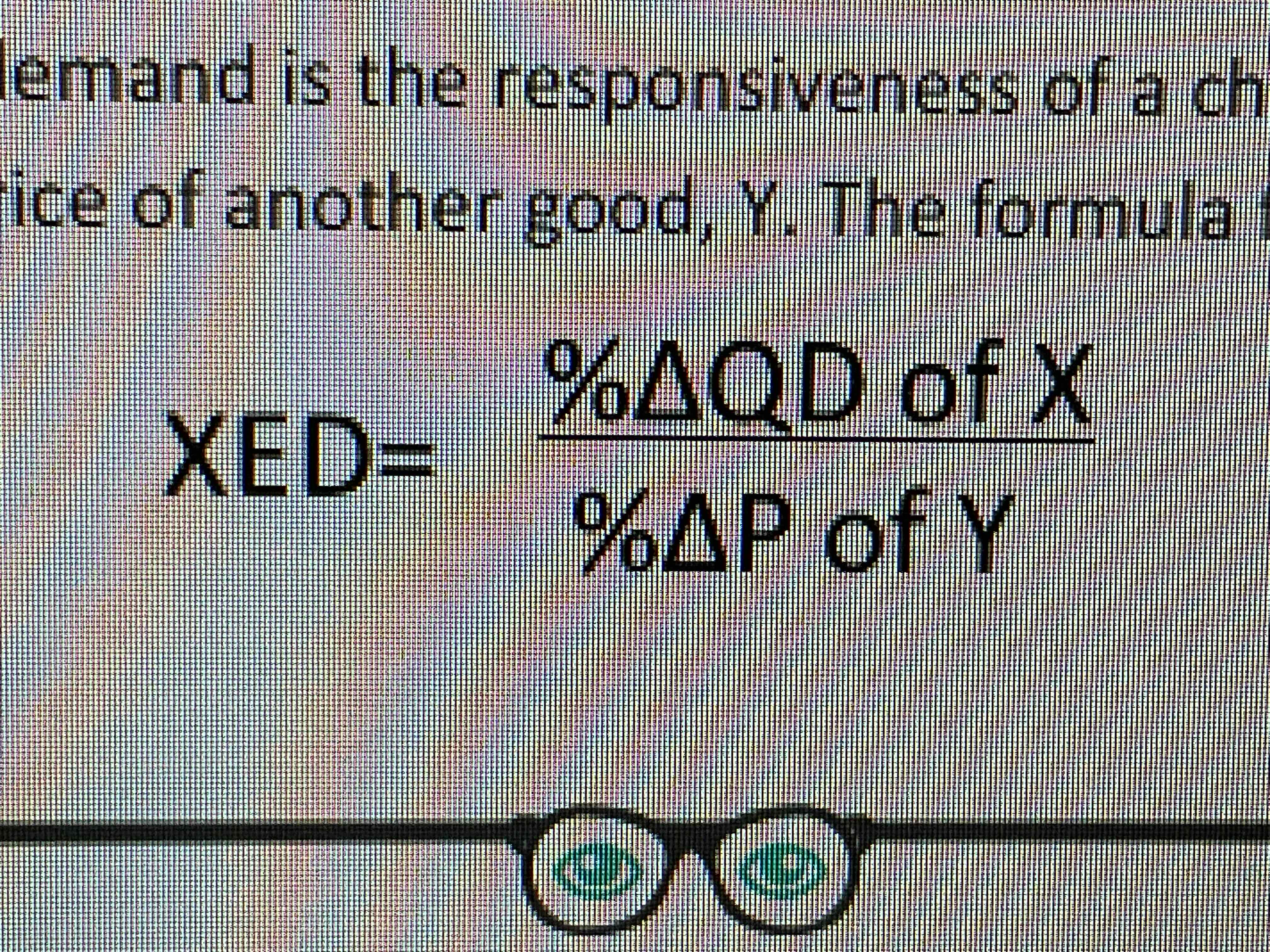 <p>A negative XED as if one good becomes more expensive then the Qd for both goods will fall</p>