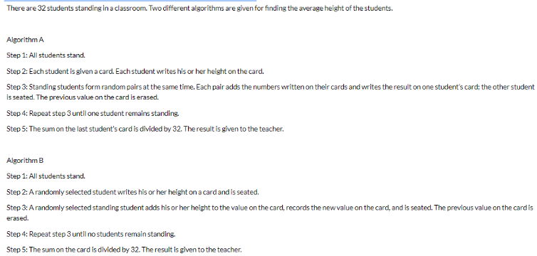 <p><span style="background-color: transparent; font-family: "Century Gothic", sans-serif;"><span>What would be true about this algorithm?</span></span></p>