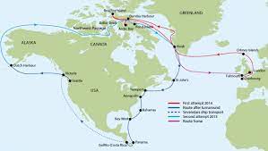 <p>a short cut through north america to asia</p>