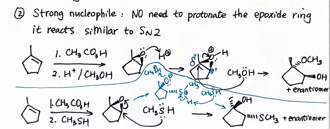 <p>Reagents: CH3CO3H &amp; H+/CH3OH or CH3CO3H/CH3SH</p>