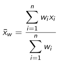 <p>Weighted mean</p>