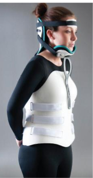 <p>what is the name, type, and purpose of this cervical orthotic?</p>
