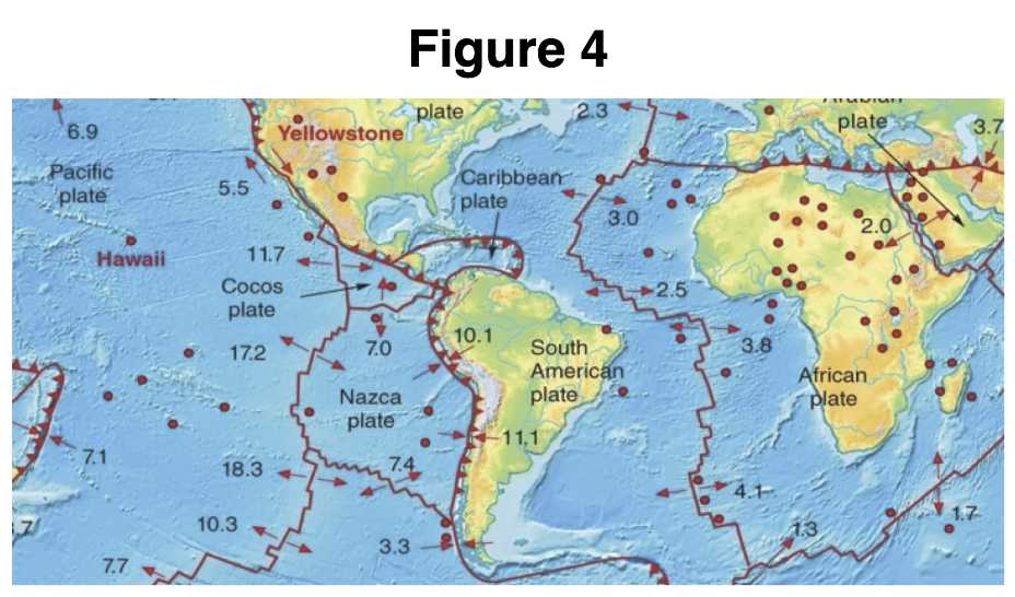 <p>Which of the following statements is entirely TRUE of the plate boundaries running down the center of the Atlantic Ocean?</p>