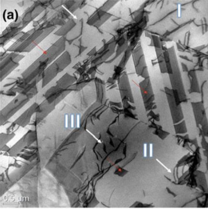 Stainless steel after 2% deformation