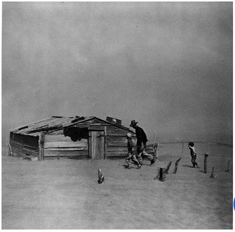 <p>What was the purpose of the photograph by Farm Security Administration (FSA) photographers during the Dust Bowl?</p>