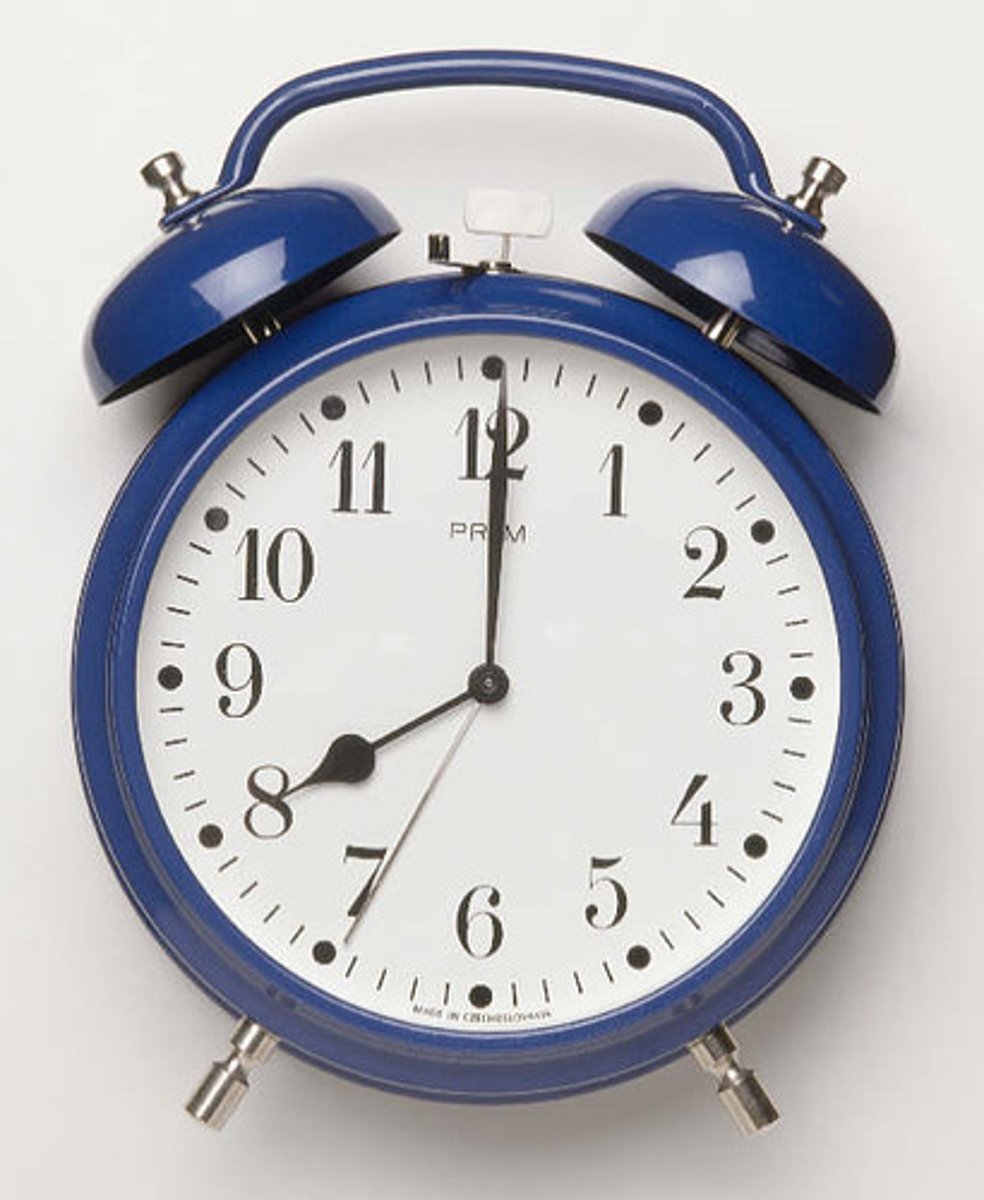 <p>at 8 o'clock</p>