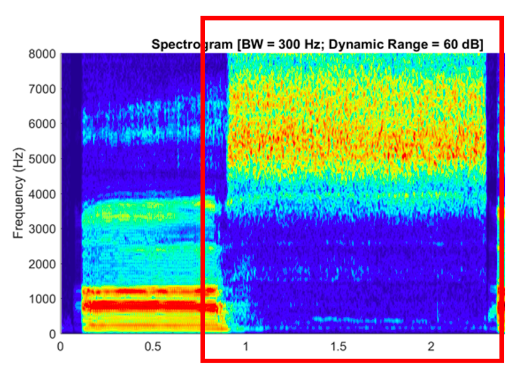 <p>Which type of consonant is shown in the spectrogram?</p><p>-nasal</p><p>-fricative</p><p>-stop</p><p>-glide</p>