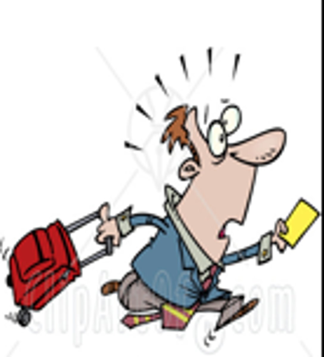 <p>to arrive late</p>