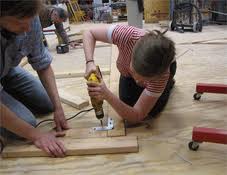 to make, build; to lie