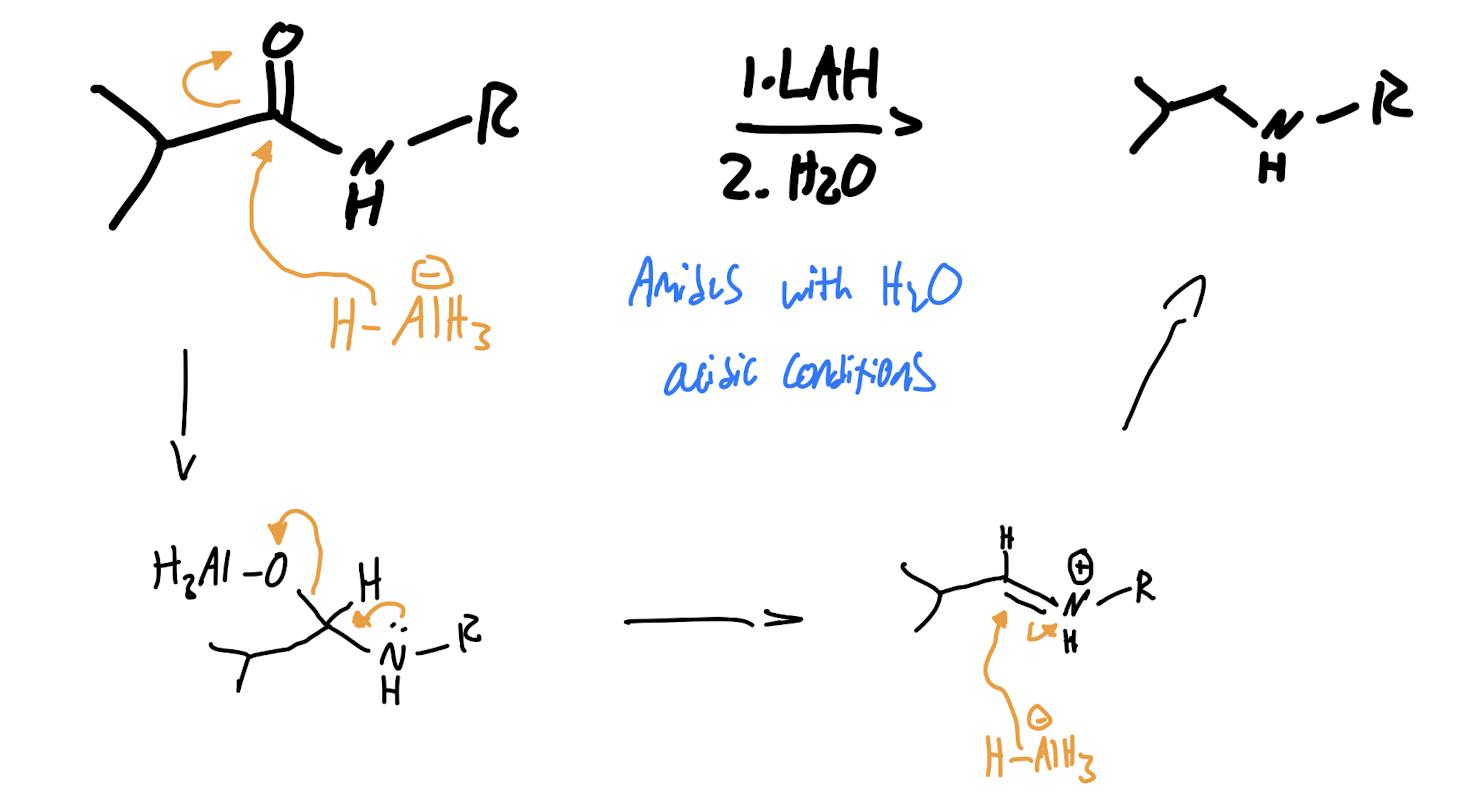 <p>LiAlH4 Reduction of Amides</p>