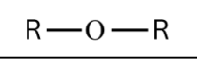 <p>Functional groups that:</p><ul><li><p> Consist of an oxygen atom connected to two alkyl or aryl groups. </p></li><li><p>They are generally nonpolar and  insoluble in water. </p></li></ul><p></p>