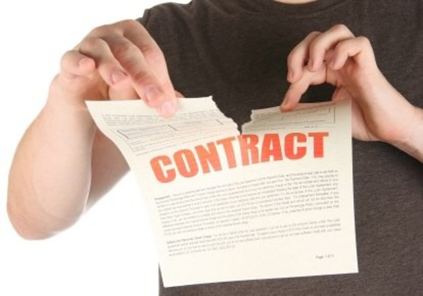 <p>To break the contract</p>
